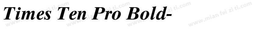Times Ten Pro Bold字体转换